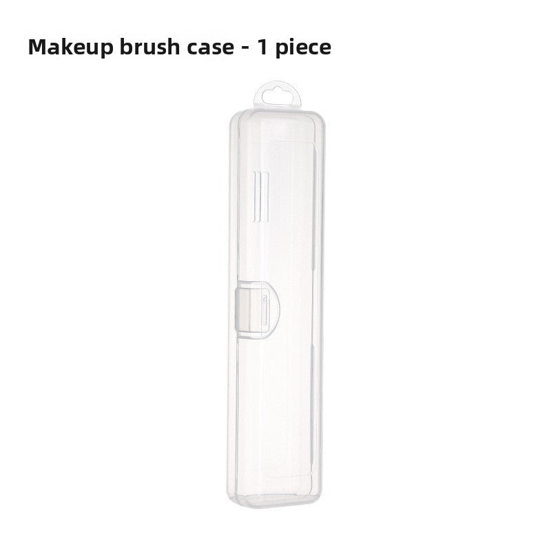 Portable Makeup Brush Storage Box Dust-Proof Pencil Box with Lid Eye Shadow Brush Eyebrow Pencil Organizer Travel Toothbrush Storage Box